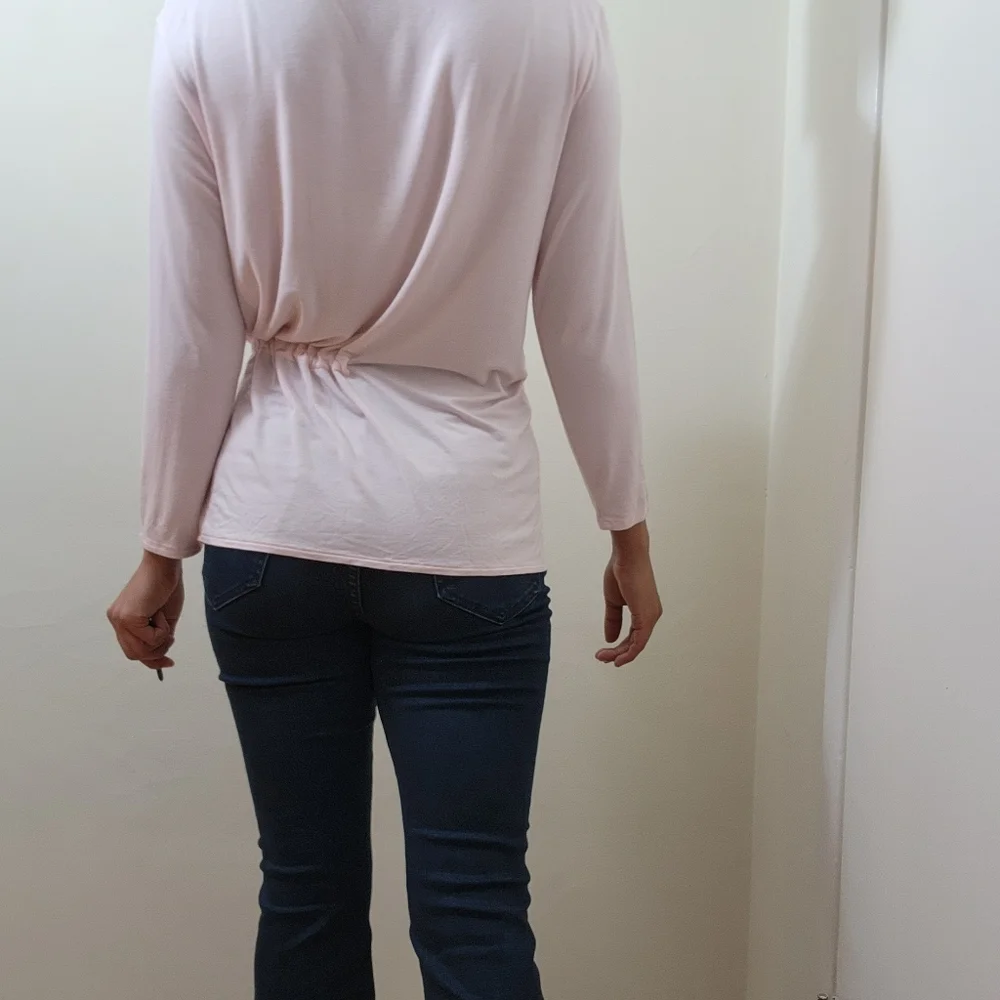 J. Crew Women's size 2 Top Pink Drawstring - Picture 4 of 7